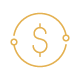 Dollar sign inside circle icon