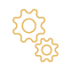 Two cogs icon