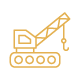 Forklift carrying boxes icon