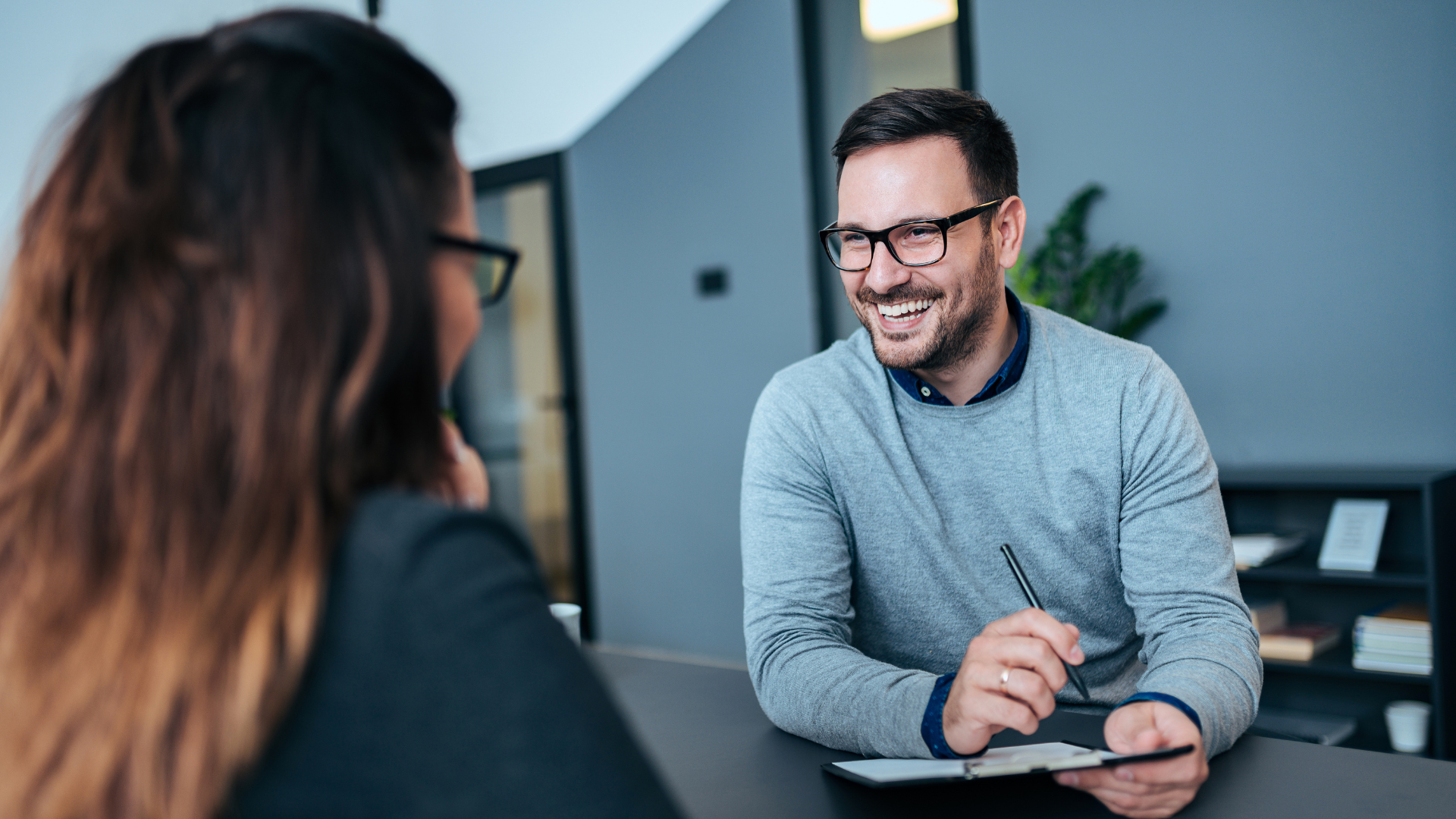 two people in a job interview